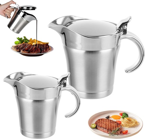 Stainless steel gravy boat - boat, set