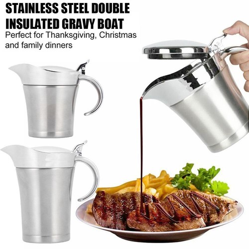 Stainless steel gravy boat - steel,